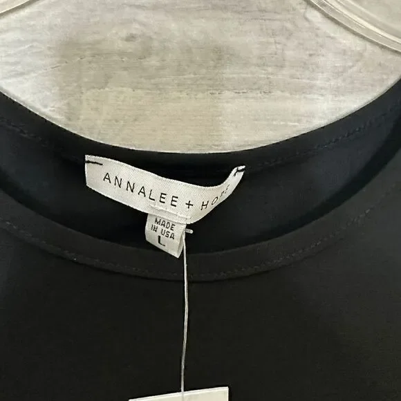 Annalee + Hope Womens Black Sleeveless Shift Stretch Midi Dress Size Large - Picture 5 of 8